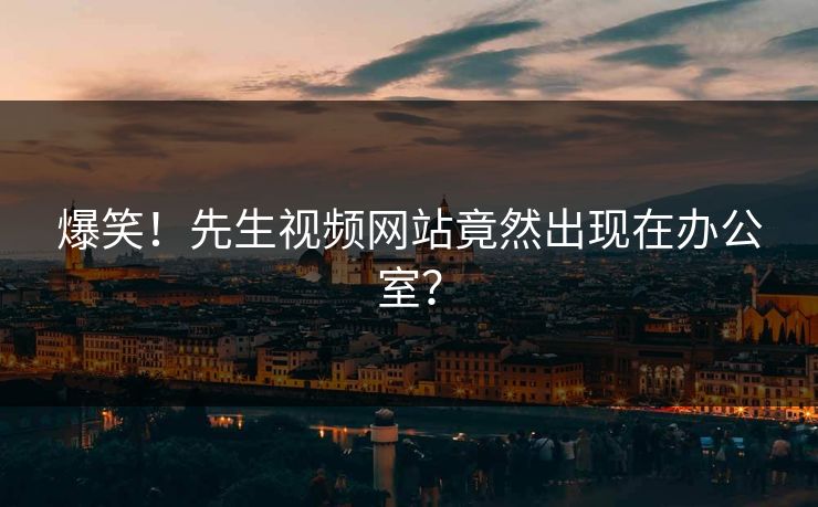 爆笑！先生视频网站竟然出现在办公室？