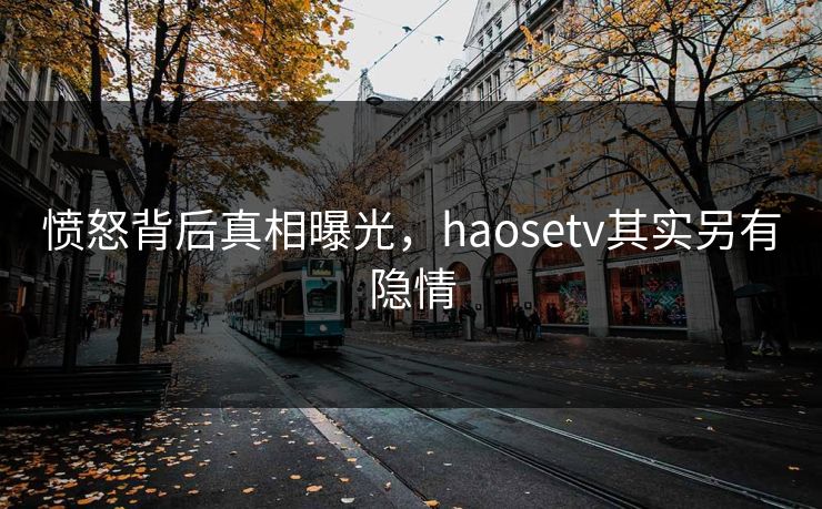 愤怒背后真相曝光，haosetv其实另有隐情