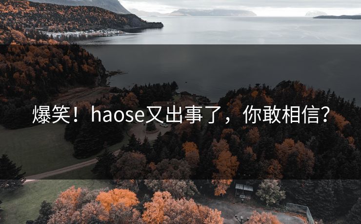 爆笑！haose又出事了，你敢相信？