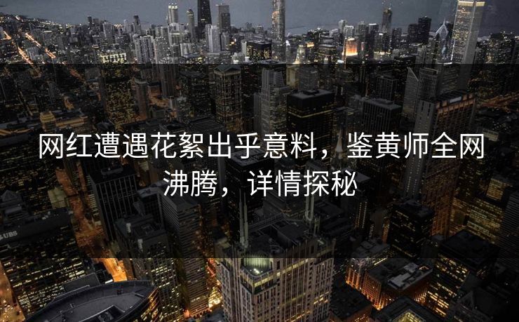 网红遭遇花絮出乎意料，鉴黄师全网沸腾，详情探秘